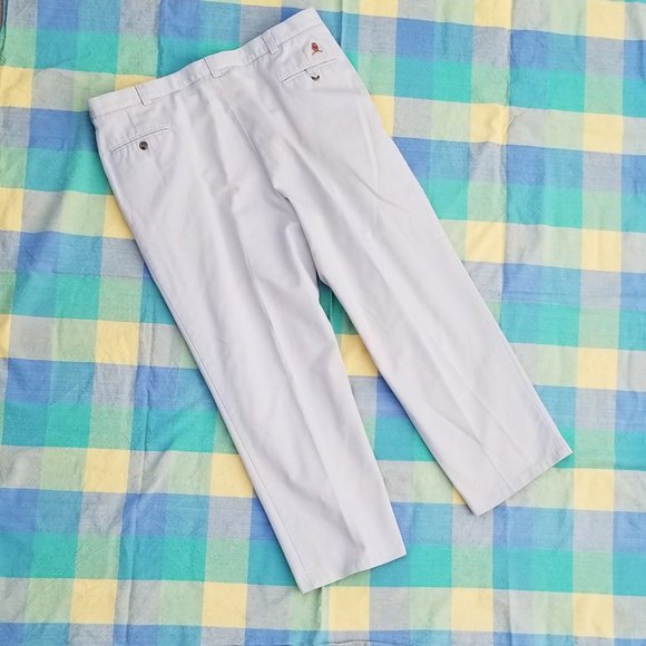 Tommy Hilfiger Pleated Front Men's Khaki Pants 42x30 - Picture 3 of 16